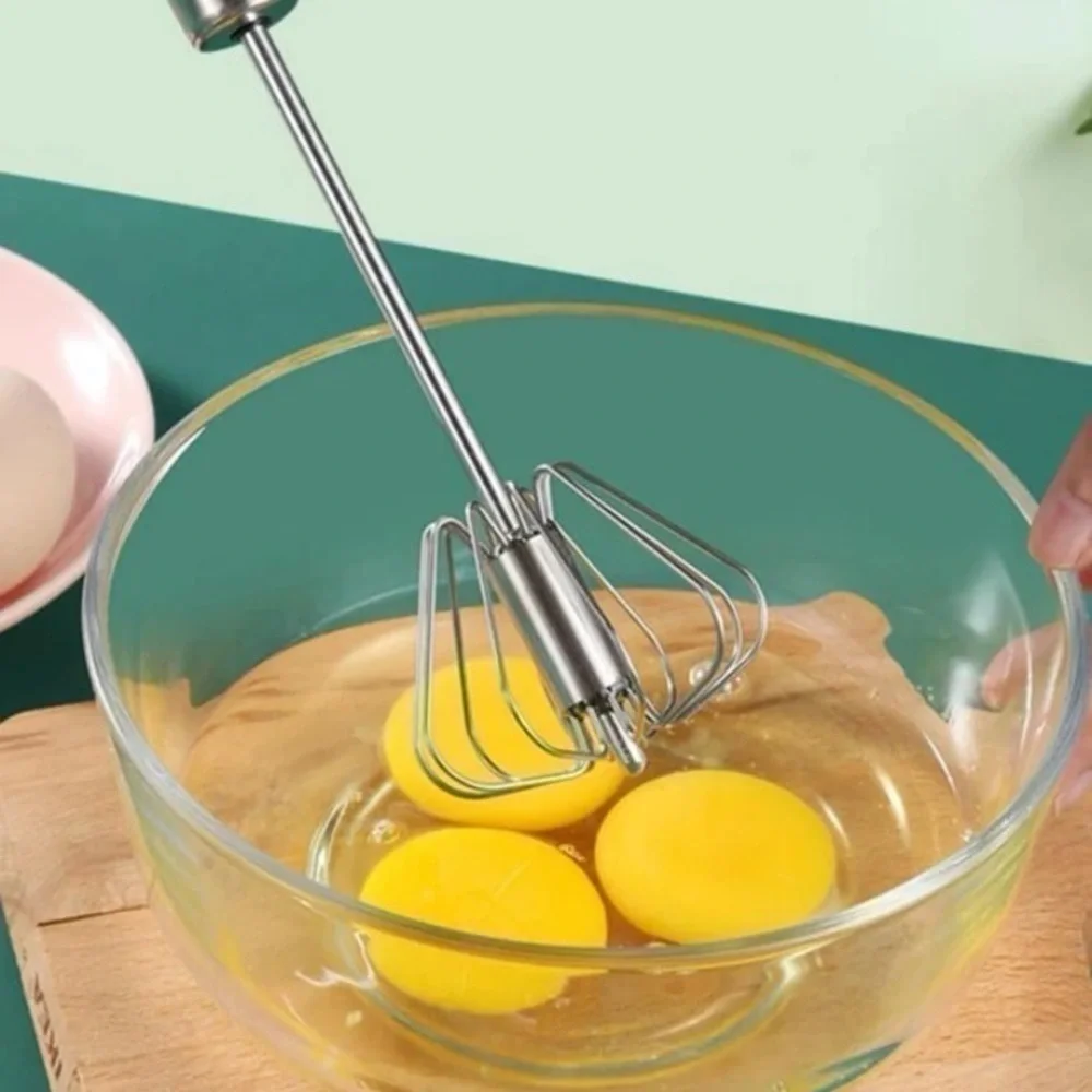 Stainless Steel Rotary Egg Beater 1 Pc